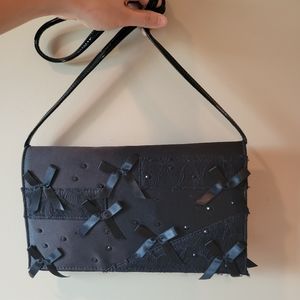 LIMITED! PRABAL GURUNG Black Embellished Shoulder Bag/Clutch